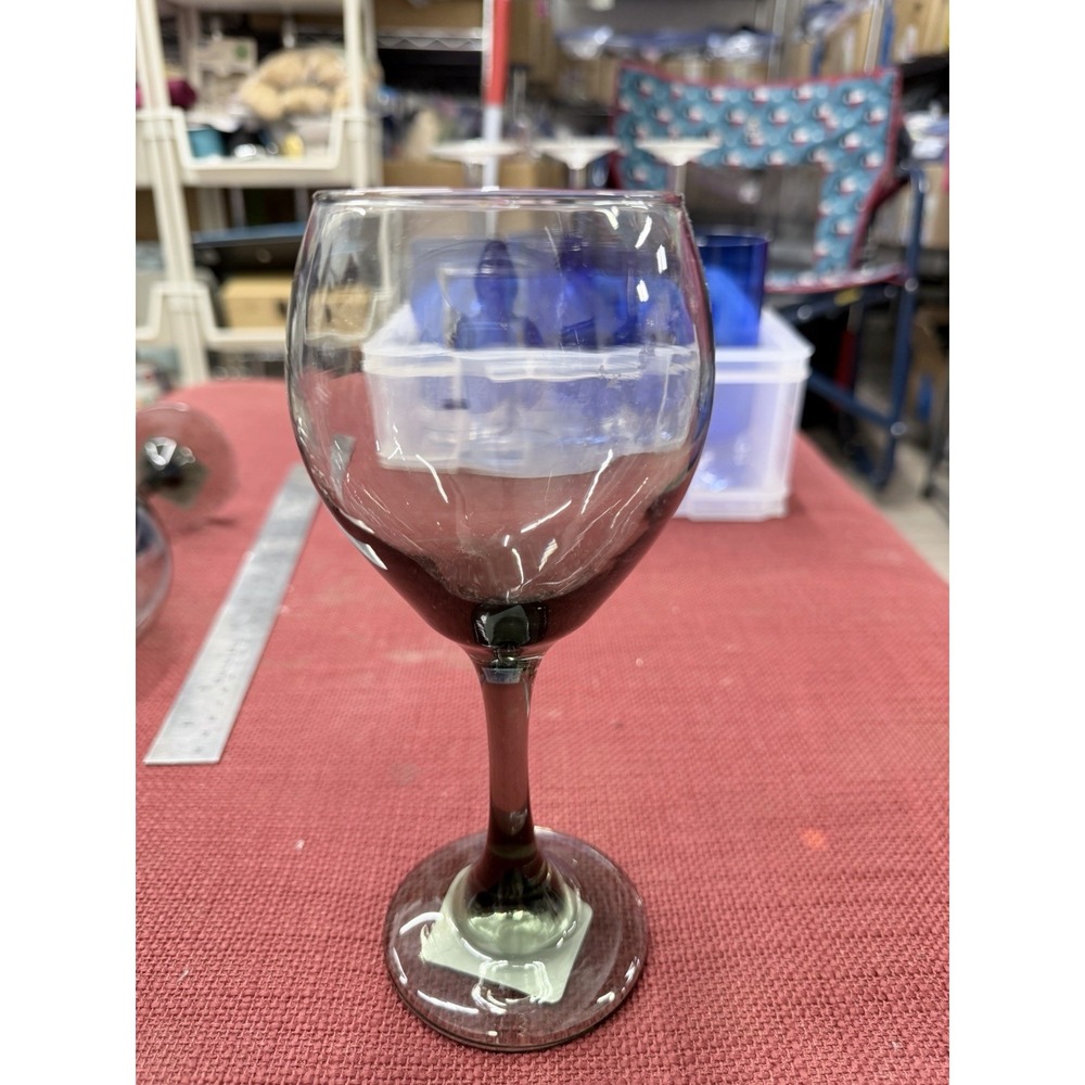 Smoky Glass Long‎ Stemmed Wine Glasses 8 oz Capacity